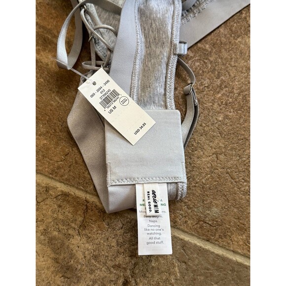 Aerie Real Good Strappy Side Lace Up Bralette Grey 
Size Medium - Picture 8 of 8